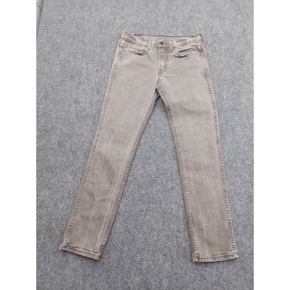 Levis 511 Jeans Mens 30x30 Olive Brown Slim Fit Denim Straight Preppy tag 31x32